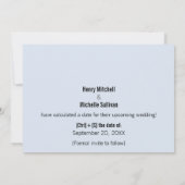 彼は、彼女は日付を保存するバイナリコードを言った セーブザデート (裏面)