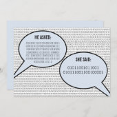 彼は、彼女は日付を保存するバイナリコードを言った セーブザデート (正面/裏面)