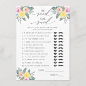 彼は、彼女は明るいカクテルのブライダルゲームを言った エンクロージャーカード (正面)