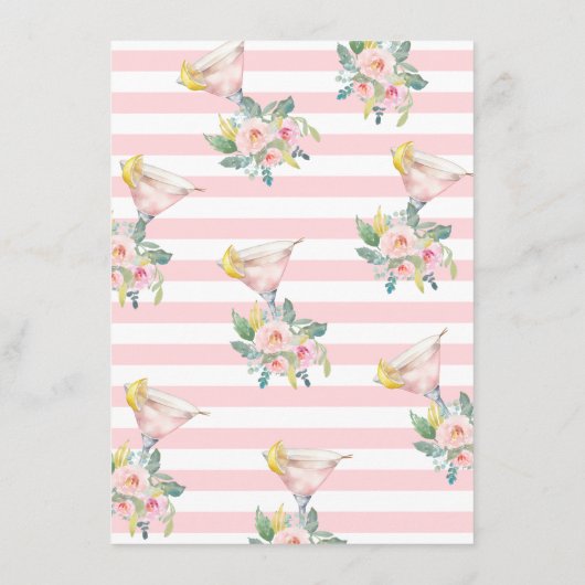 彼は、彼女は明るいカクテルのブライダルゲームを言った エンクロージャーカード (裏面)