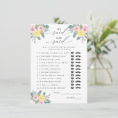 彼は、彼女は明るいカクテルのブライダルゲームを言った エンクロージャーカード (スタンド正面)