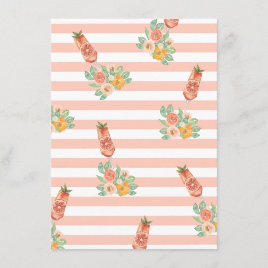 彼は、彼女は明るいカクテルのブライダルゲームを言った エンクロージャーカード (裏面)