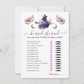 彼は、彼女は魔女ヒッチブライダルシャワーゲームと言った 招待状 (正面)