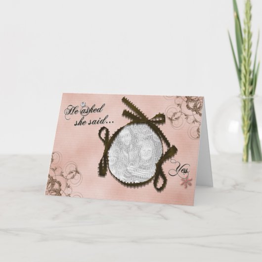 彼は、彼女カード賛成しました写真フレーム頼みました シーズンカード (正面)