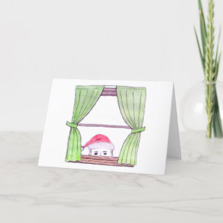 彼は…空白のクリスマスカード サンキューカード