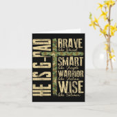 彼はG-dadカモ宗教的な父の日クリスチャン カード (黄色い花)