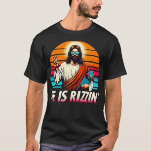 彼はRizzen Jesus Christian Has Rizzen Skateboard Tシャツ