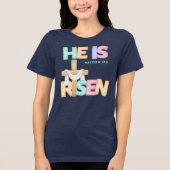 彼はTシャツをクロスシャツで身立ちしている トライブレンドTシャツ (正面)