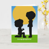 彼はYesおめでとう婚約ゲイをテーマにした カード (黄色い花)