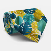 彼へのキュートなギフト　トロピカル フラワーズ ネクタイ (ロール)