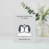 彼へのバレンタイン かわいいラブカード ペンギン シーズンカード (スタンド正面)