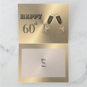 彼へのパーソナライズされた60歳の誕生日カード カード (内部)