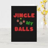 彼へのユーモアあふれる、いたずらなクリスマスカード カード (黄色い花)