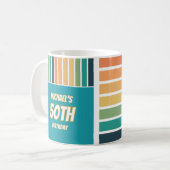 彼へのレトロ50歳の誕生日フォト コーヒーマグカップ (正面左)
