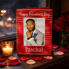 彼へのロマンチックなバレンタインデーの写真 カード