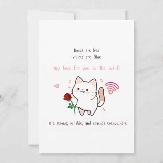 彼への贈り物の彼女のバラおもしろいのための赤いカード 招待状 (正面)