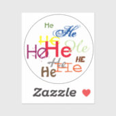 彼またはカスタム代名詞 シール (シート)