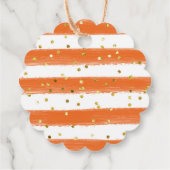 彼または彼女がオレンジの小さなかわいこちゃんを明かす フェイバータグ (裏面)