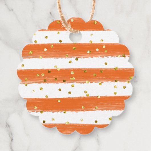 彼または彼女がオレンジの小さなかわいこちゃんを明かす フェイバータグ (裏面)