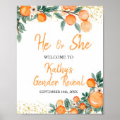 彼または彼女がオレンジの小さなかわいこちゃんを明かす ポスター (正面)