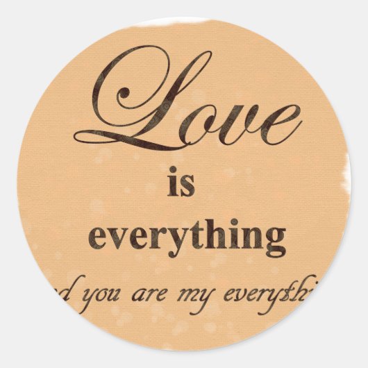 彼または彼女のための愛のメッセージ ラウンドシール (正面)