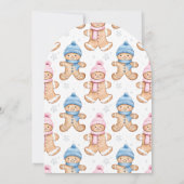 彼または彼女のギンガーブレッド性別がアーチを明かす 招待状 (裏面)