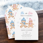 彼または彼女のギンガーブレッド性別がアーチを明かす 招待状
