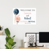 彼または彼女のジェンダーが歓迎のサインを明らかにする ポスター (ホームオフィス)