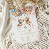 彼または彼女のテディは性別を明かす 招待状