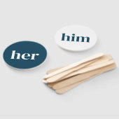 彼または彼女のブライダルシャワーゲーム，花嫁または花婿 ハンドファン (組立なし)