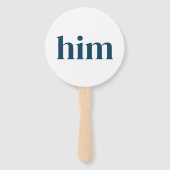 彼または彼女のブライダルシャワーゲーム，花嫁または花婿 ハンドファン (裏面)