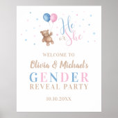 彼または彼女のベビージェンダーがパーティーを大きな歓迎を明らかにする ポスター (正面)