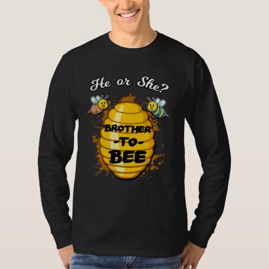 彼または彼女の兄弟のBee性別のベビーはAnnounを明らかにする Tシャツ (正面)