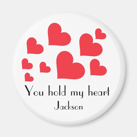 彼または彼女の名前をカスタムするのためのバレンタインデーの贈り物 マグネット (正面)