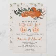 彼または彼女の小さなかわいこちゃんオレンジのジェンダーを明かす