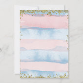 彼または彼女の小さなカボチャのジェンダーが青いピンクを明かす 招待状 (裏面)