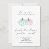 彼または彼女の小さなカボチャの秋ジェンダー明かす 招待状 (正面)