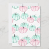 彼または彼女の小さなカボチャの秋ジェンダー明かす 招待状 (裏面)