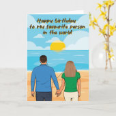 彼または彼女の感傷的な日の出の誕生日カード カード (黄色い花)