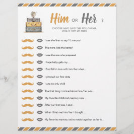 彼または彼女の旅行テーマシャワーゲーム