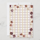 彼または彼女の秋かぼちゃの野生の花のジェンダー明かす 招待状 (裏面)