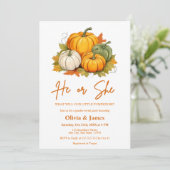 彼または彼女の秋カボチャ性別がパーティーを明かす 招待状 (スタンド正面)