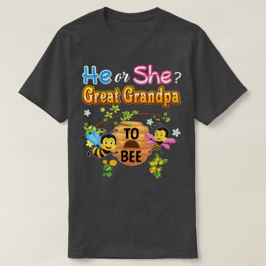 彼または彼女の素晴らしおじいちゃん性別Baを明かす Tシャツ (デザイン正面)