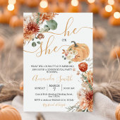 彼または彼女の素朴フローラ秋性発現パーティー 招待状