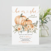 彼または彼女の素朴秋オレンジのカボチャのジェンダー明かす 招待状 (スタンド正面)