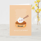 彼または彼女の薄暗い合計パン誕生日カード カード (黄色い花)