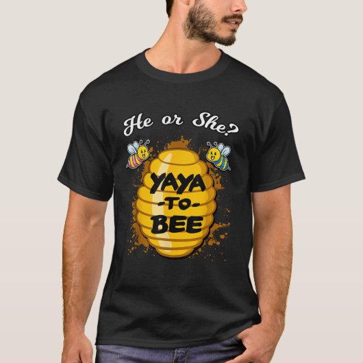 彼または彼女のYayaは性別の発表Bを明らかにする Tシャツ (正面)