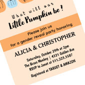 彼または彼女はパンプキンハロウィーンジェンダーの明かす 招待状