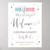 彼または彼女は中立ジェンダーの明らかにへのパーティーを歓迎 ポスター (正面)