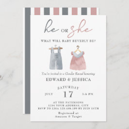 彼または彼女は何がベビーの水色ボホモダン 招待状